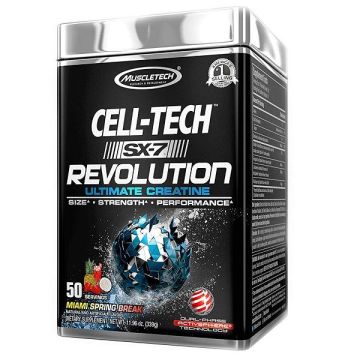 Muscletech Cell-Tech SX-7 Revolution Miami Spring Break с вкус на екзотични плодове х339 грама