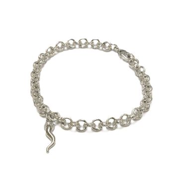 Farma Bijoux Хипоалергенна гривна с рог на късмета