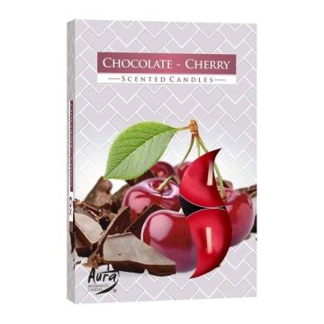 Bispol Ароматни чаени свещи Chocolate Cherry x6 броя