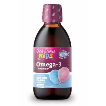Sea Licious Омега-3 1500 мг + Витамин D3 400 IU/10 µg за деца х250 мл Natural Factors
