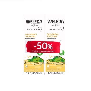 Weleda Промо комплект Бебешки гел за зъби, 2 броя х50 мл
