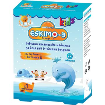 Ескимо-3 Омега 3 за деца 41 г х27 дъвчащи таблетки