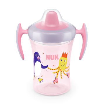 Nuk Evolution Trainer Cup Неразливаща чаша с мек накрайник за деца над 6 месеца x230 мл, Girl