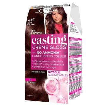 Loreal Paris  Casting Creme Gloss Боя за коса без амоняк x120 мл, 415 Iced Brown