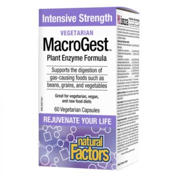 MacroGest Растителна ензимна формула 280 мг х60 капсули Natural Factors