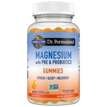 Dr. Formulated Магнезий с пробиотици, с вкус портокалов крем х60 желирани таблетки Garden of Life