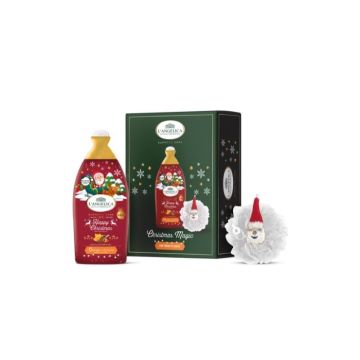 L' Angelica Christmas Magic Комплект за тяло със аромат на портокал и гъба за баня