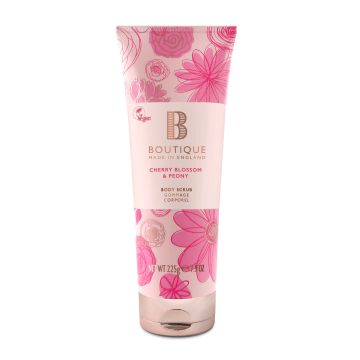 Boutique Cherry Blossom & Peony Скраб за тяло с аромат на череша и божур x225 грама