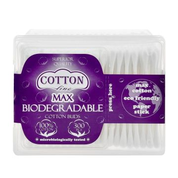 Cotton Line Max Биоразградими клечки за уши x300 броя