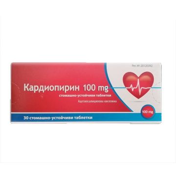 Кардиопирин 100 мг х30 стомашно-устойчиви таблетки