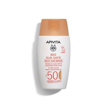 Apivita Bee Sun Safe Тониран флуид за лице против стареене SPF50 х50 мл