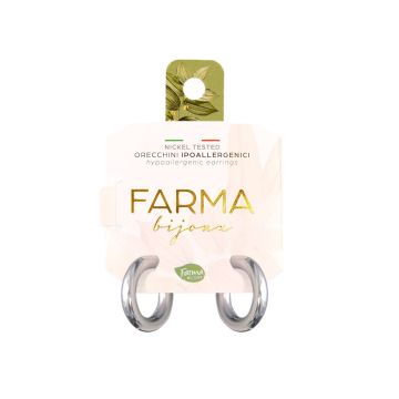 Farma Bijoux Обици обръчи със сребърно покритие, C902-16M
