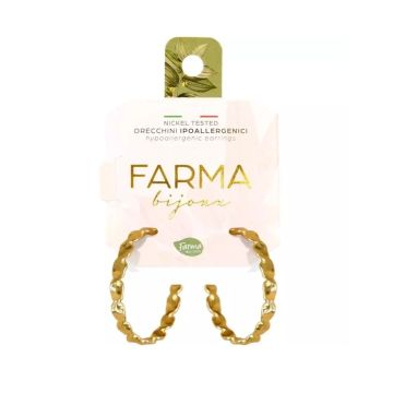 Farma Bijoux Спираловидни обици с 18К златно покритие