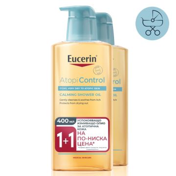 Eucerin Atopicontrol Комплект Измиващо олио за тяло 2x400 мл