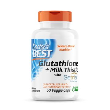 Глутатион с бял трън за здравето на черния дроб х60 капсули Doctor's Best