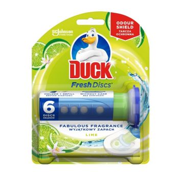 Duck Lime Гел диск за тоалетна чиния с аромат на лимон