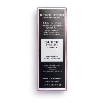 Revolution Skincare 0.5% Retinol + Rosehip Серум за лице против стареене с масло от шипка и ретинол x30 мл