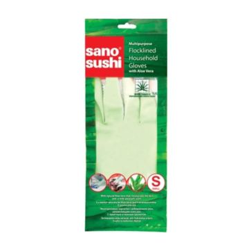 Sano Sushi Домакински гумени ръкавици с алое вера x1 чифт, размер S