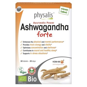 Ашваганда Форте при стрес и напрежение х30 таблетки Physalis