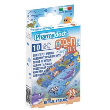 Pharmadoct Ocean Fun Детски пластири с размер 7х2 см x10 броя