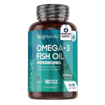 Омега-3 Рибено масло 660 mg EPA 440/ mg DHA х240 софтгел капсули Weight World