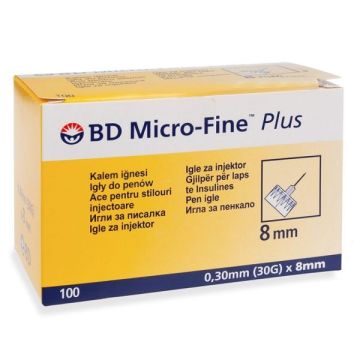 BD Micro-Fine Plus Игли за инсулинова писалка 0,30мм 30G 8мм х100 брой