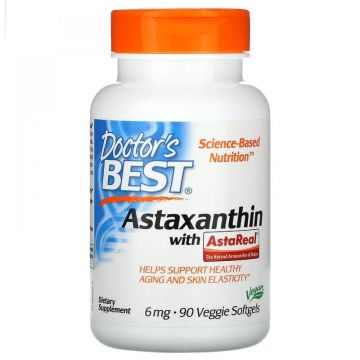 Астаксантин с AstaPure 6мг х90 гел-капсули Doctor's Best