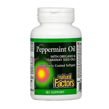 Мента масло с риган и ким 200мг х60 капсули Natural Factors