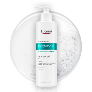 Eucerin DermoPure Clinical Коригиращ измивен гел за лице за мазна кожа склонна към несъвършенства х400 мл