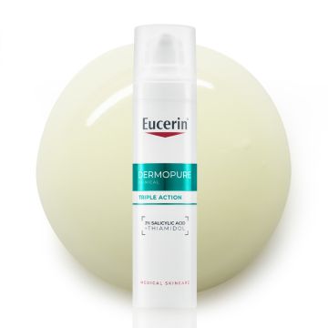 Eucerin DermoPure Clinical Коригиращ флуид с тройно действие за мазна кожа склонна към несъвършенства х40 мл