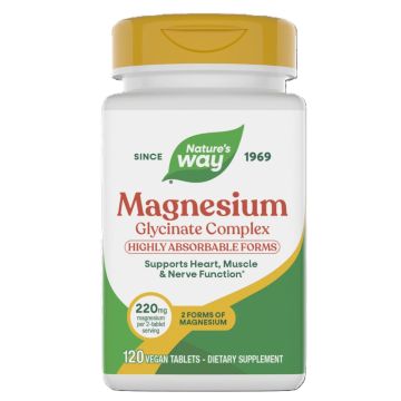 Магнезий ( бисглицинат, малат ) 110 mg х120 V-таблетки Nature’s Way