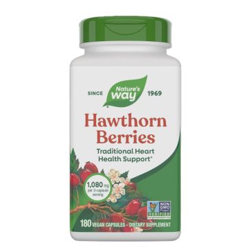 Глог (плод) за сърдечно-съдовата функция х100 веган капсули Nature’s Way