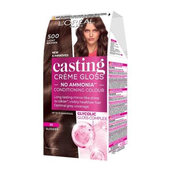 Loreal Paris Casting Creme Gloss Безамонячна боя за коса x120 мл, 500 Light Brown