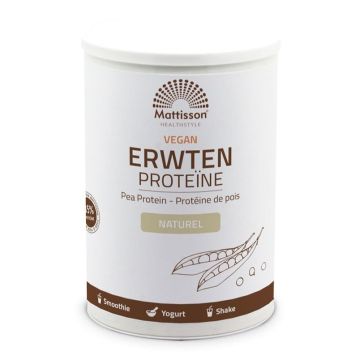 Грахов протеин изолат на прах, с натурален вкус х350 г Mattisson HealthStyle