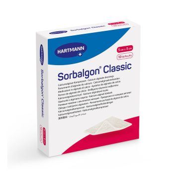 Hartmann Sorbalgon Мека превръзка за лечение на рани 1 брой 5см x 5см