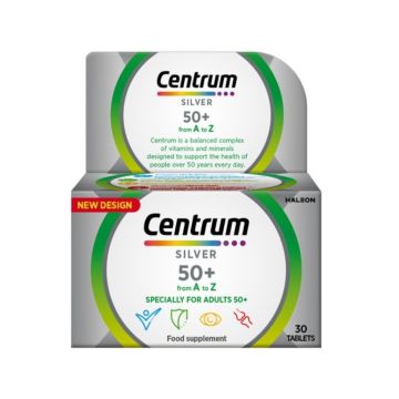 Centrum Silver 50+ Витамини и минерали за хора на възраст над 50 години х30 таблетки