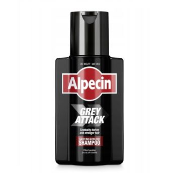 Alpecin Grey Attack Шампоан за мъже с кофеин за посивели коси x200 мл