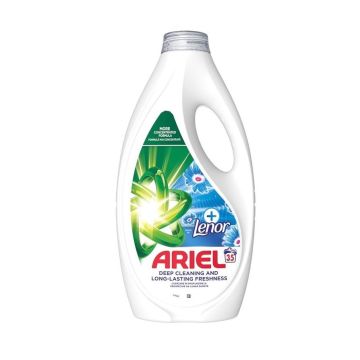 Ariel Touch of Lenor Fresh Течен перилен препарат за бяло и цветно пране х1.575 мл, 35 пранета