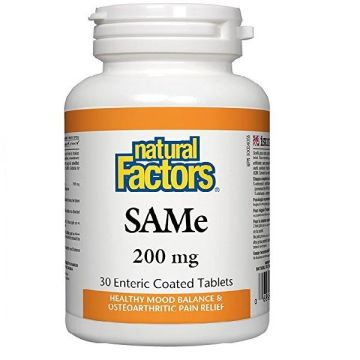 SAMe За тонус и спокоен сън 200мг х30 таблетки Natural Factors