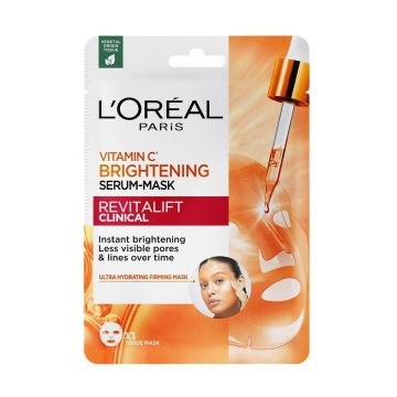 Loreal Paris Revitalift Clinical Vitamin C Озаряваща серум-маска за лице за моментален блясък x1 брой