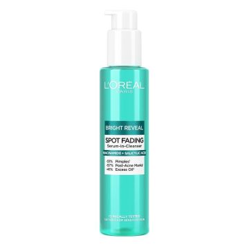 Loreal Paris Bright Reveal Пенлив гел за почистване на лице срещу тъмни петна със серумни съставки x150 мл