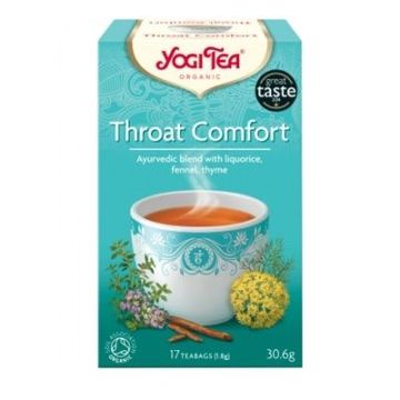 Yogi Tea Throat Comfort Био Аюрведичен чай за здраво гърло x17 пакетчета