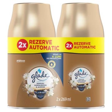 Glade Bali Sandalwood & Jasmine Пълнител за ароматизатор с аромат на сандалово дърво и жасмин 2x269 мл