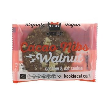 Kookie Cat Cacao Nibs Walnut Био веган курабийка с какаови зърна и орехи  x50 грама