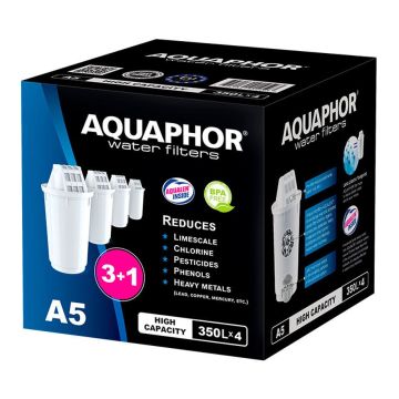 Аквафор A5 Сменяем филтър за кана, капацитет 350 л х4 броя