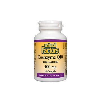 Коензим Q10 За здраво сърце 400мг x60 софтгел капсули Natural Factors
