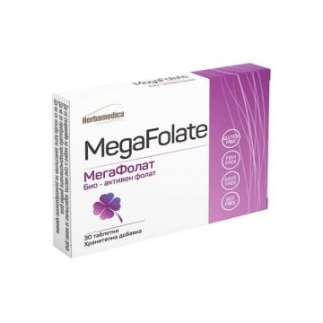 Мега Фолат 800 мкг х30 таблетки Herbamedica