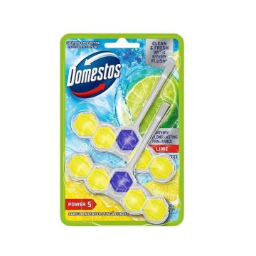 Domestos Power 5 Lime Тоалетно блокче с аромат на лайм 2x50 грама