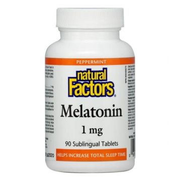 Natural Factors Мелатонин за спокоен сън 1мг x90 сублингвални таблетки