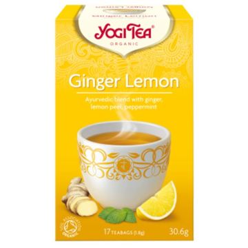 Yogi Tea Ginger Lemon Био Аюрведичен чай с лимон и джинджифил x17 пакетчета